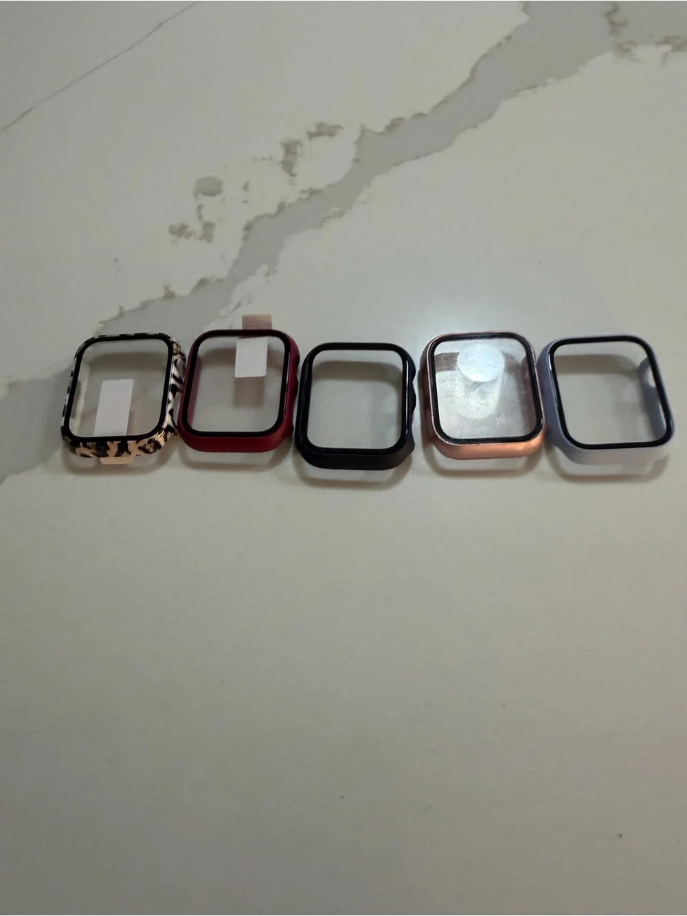 Mixed Color Protective Apple Watch Frames - Set of 5